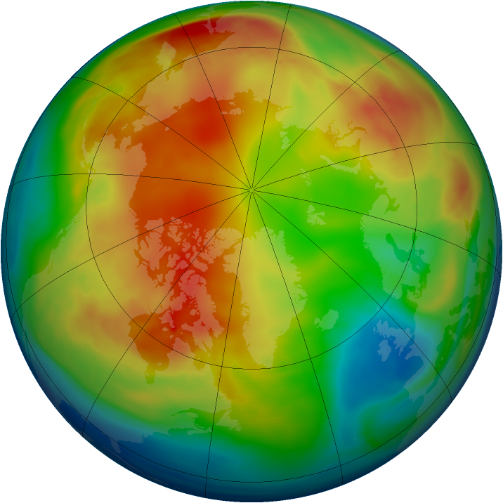 Arctic ozone map for 21 January 2006
